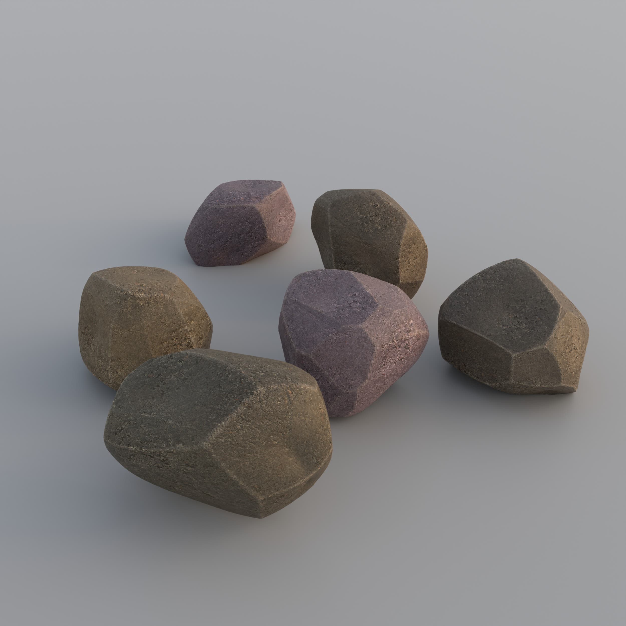 Low poly rocks