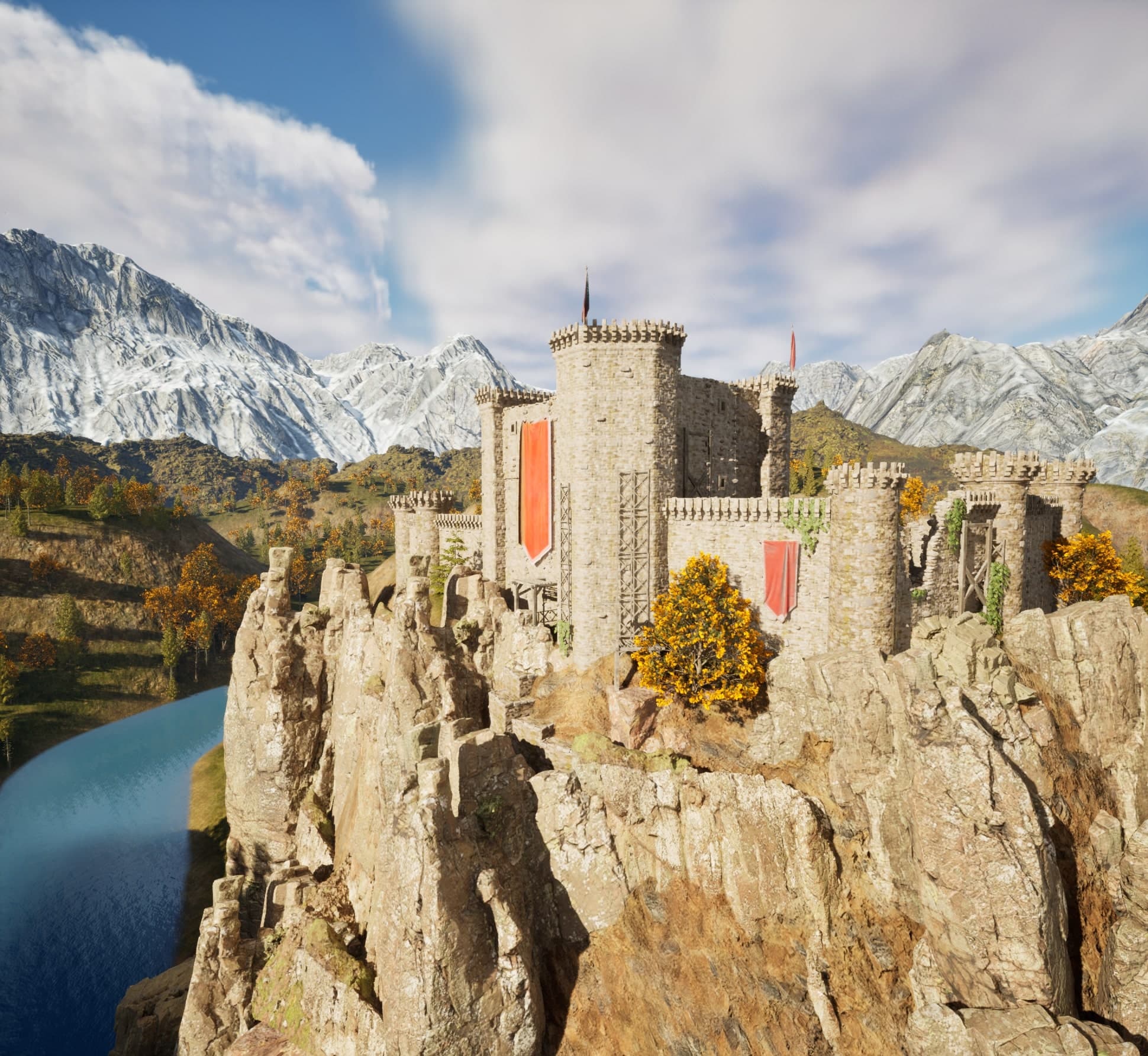 Magic medieval castle