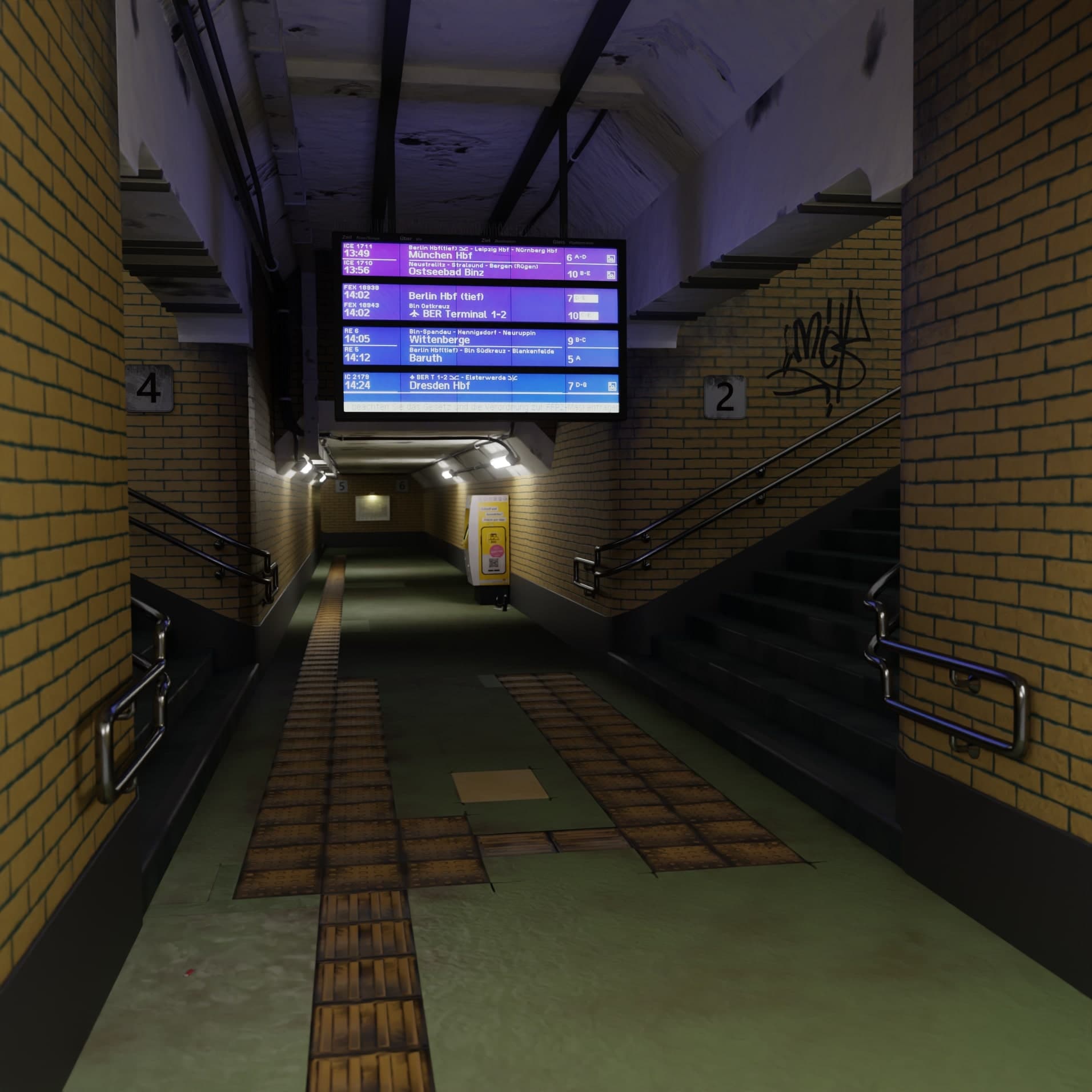 Underground subway station