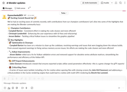 Slack message