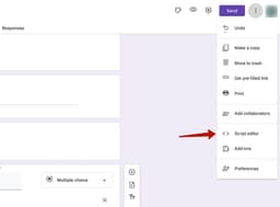 Script editor link