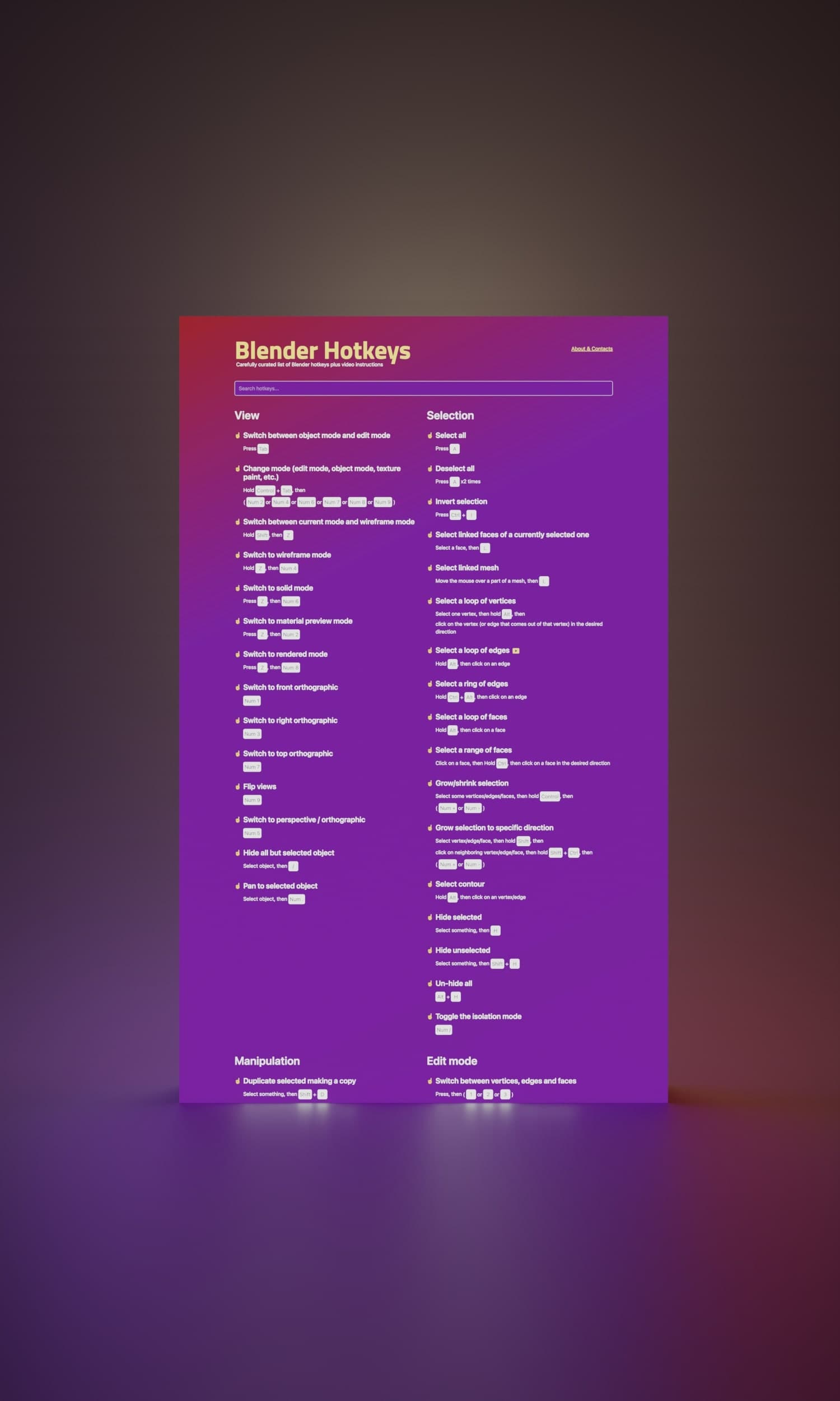 BlenderHotkeys